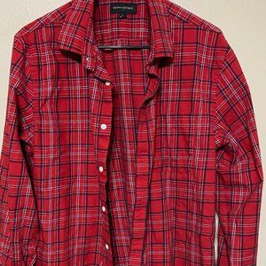 BR Red Men's Casual Button Down Shirt